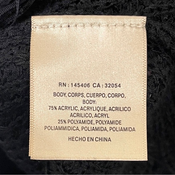 PEPIN Anthropolgie Black Knit Fringed Tank Top Size Medium - Picture 4 of 6